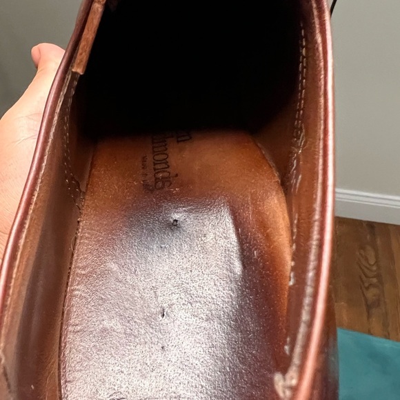 ALLEN EDMONDS Fifth Avenue Cap-Toe Leather Oxford Dress Shoe Size 11A Mahogany main image 5